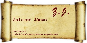 Zalczer János névjegykártya